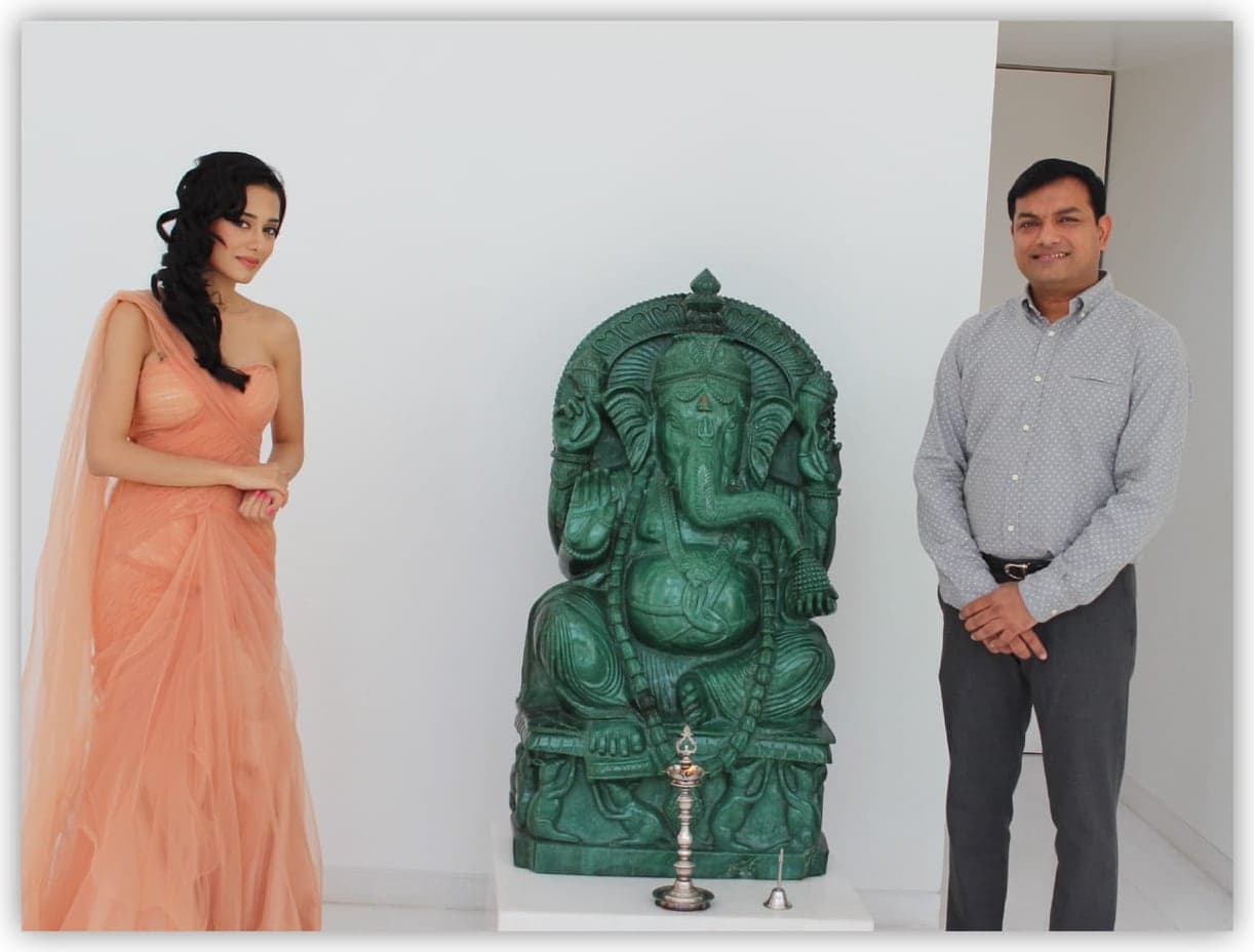 Amrita Rao en el Museo Gyan.