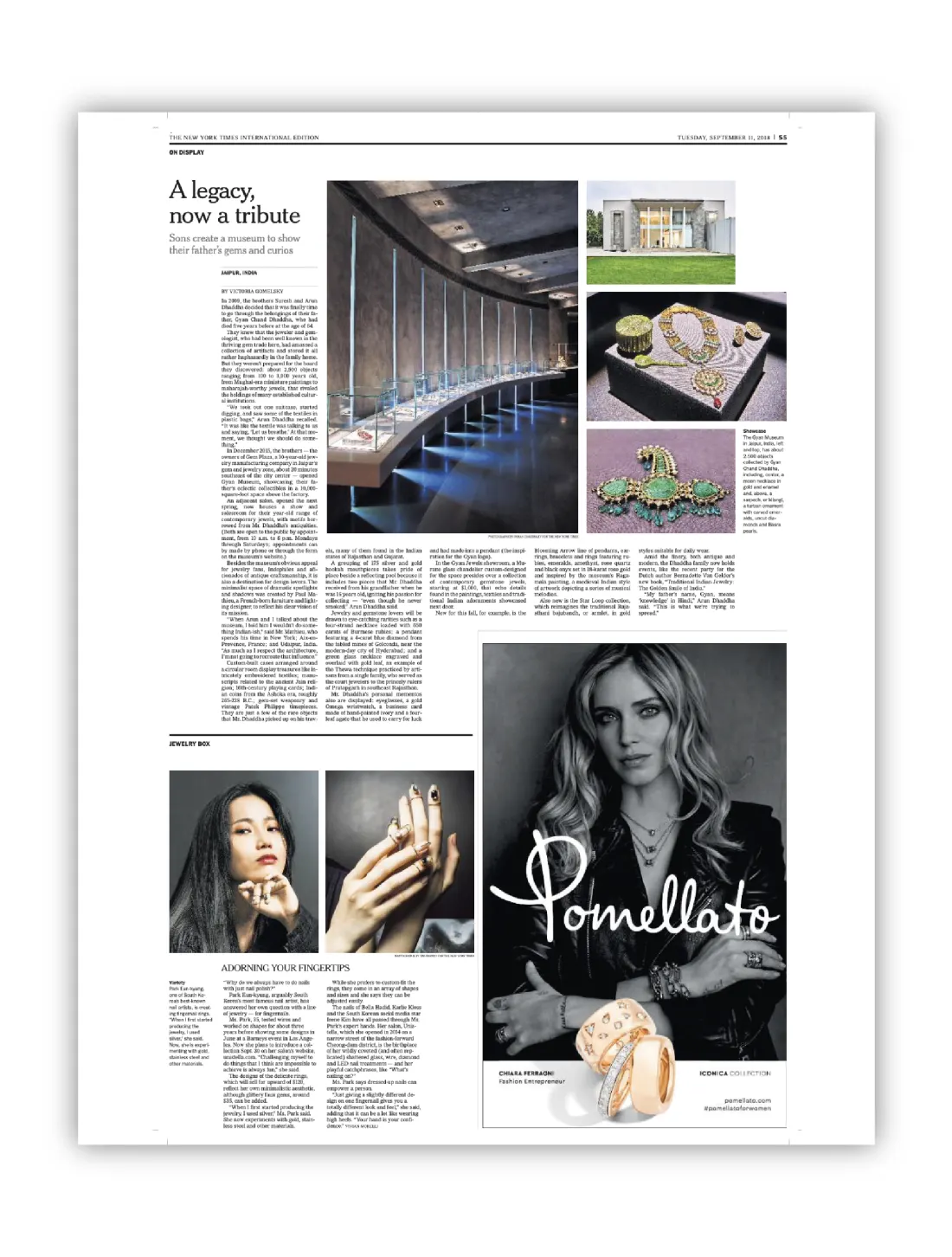 The New York Times — the museum’s copy of the coverage